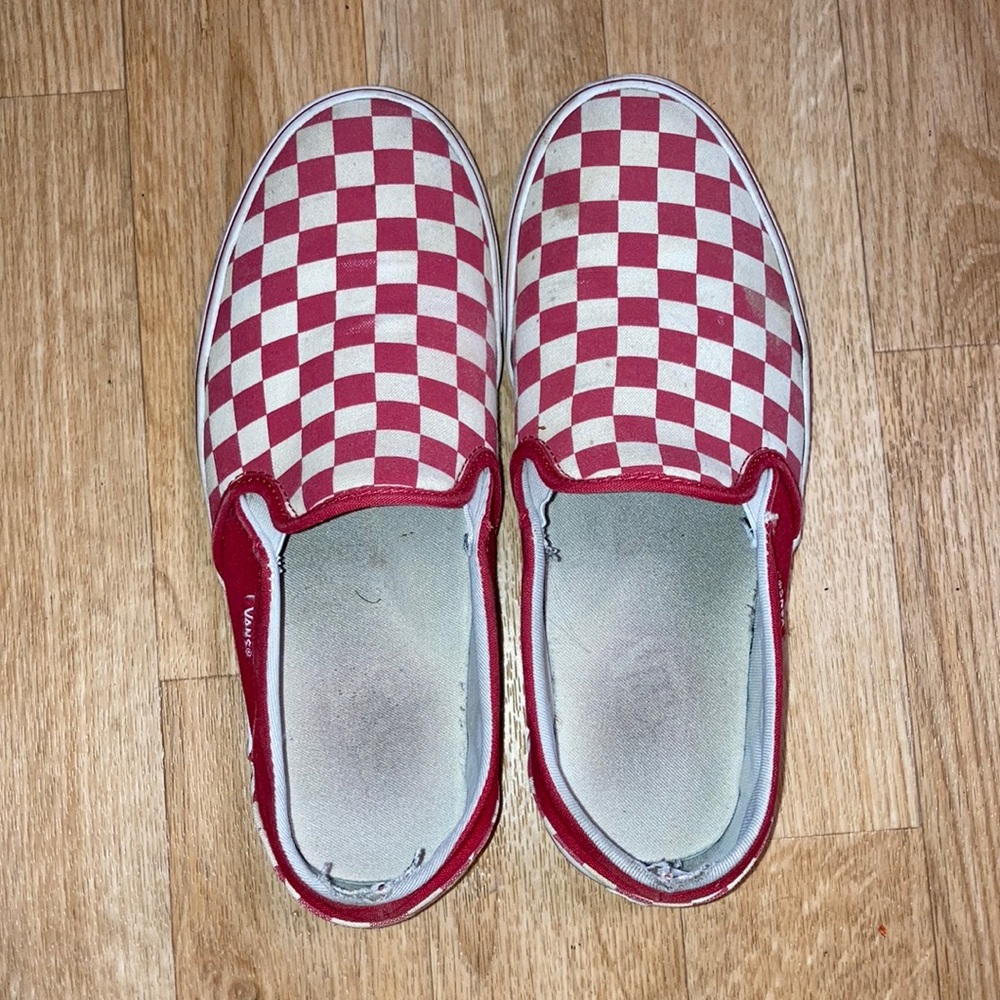 Red checkered vans